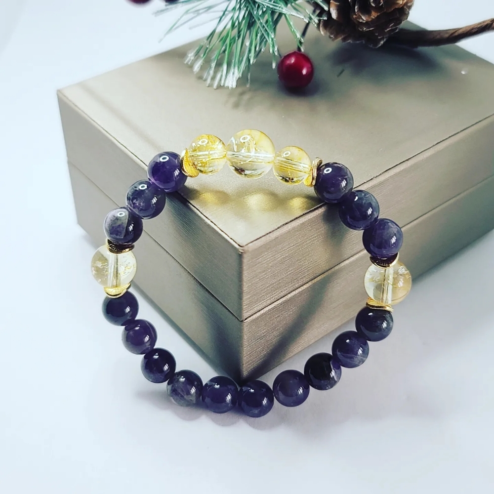 Amethyst, Citrine bracelet